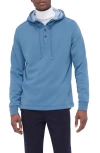 Bugatchi Men's Wool Quarter-zip Hoodie In Cobalt