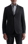 Bugatchi Wool Blend Laser Cut Blazer In Blue