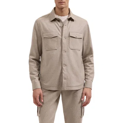 Bugatchi Wool Blend Shirt Jacket In Brown