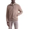 Bugatchi Wool Blend Zip Cardigan In Pink