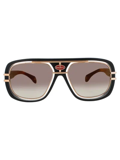 Bugatti 07 Sunglasses In Mbk/rg - Matte Black / Rose Gold - Grey Gradient / Copper Flash