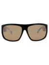 Bugatti Rectangle-frame Sunglasses In Bk - Black - Brown