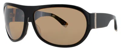 Bugatti 43b Men's Acetate Sunglasses 66-15-123 In Bk - Black / Brown