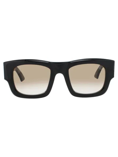 Bugatti 48 M Sunglasses In Bk - Black / Sterling Silver - Brown Gradient