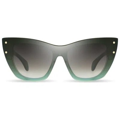 Bugatti 48lbgn Gradient Lens Cat-eye Sunglasses In Green