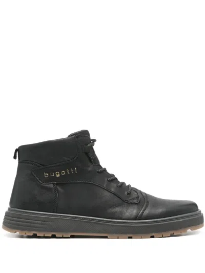 Bugatti Atlanta Lace-up Leather Boots In Black