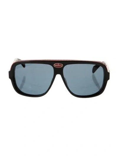 Pre-owned Bugatti Aviator Tinted Sunglasses In Black