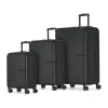 Bugatti Berlin 3 Piece Hardside Luggage Set With Expansion In Charcoal