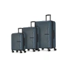Bugatti Berlin 3 Piece Hardside Luggage Set With Expansion In Slate