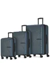 Bugatti Berlin Expandable 3pc Luggage Set In Grey