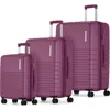 Bugatti Birmingham 3 Piece Luggage Set With Expansion In Mauve