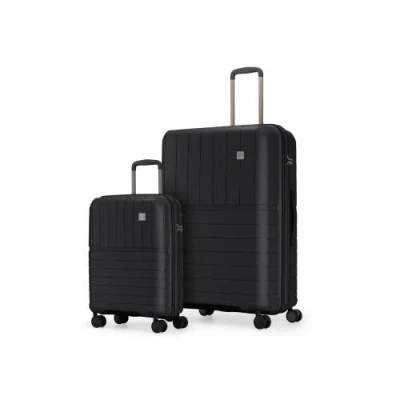 Bugatti Bridgetown 2-piece Hardside Luggage Set With Tsa Lock In Black