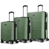 Bugatti Brussels 3 Piece Hardside Luggage Set With Expansion In Green