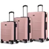 Bugatti Brussels 3 Piece Hardside Luggage Set With Expansion In Purple