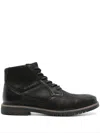 Bugatti Caj Leather Ankle Boots In Black