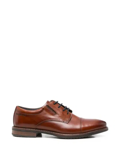 Bugatti Cap-toe Lace-up Derby Shoes In Brown