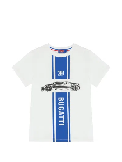 Bugatti Kids' Car Graphic T-shirt In White