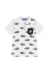 Bugatti Poloshirt Mit Auto-print In White