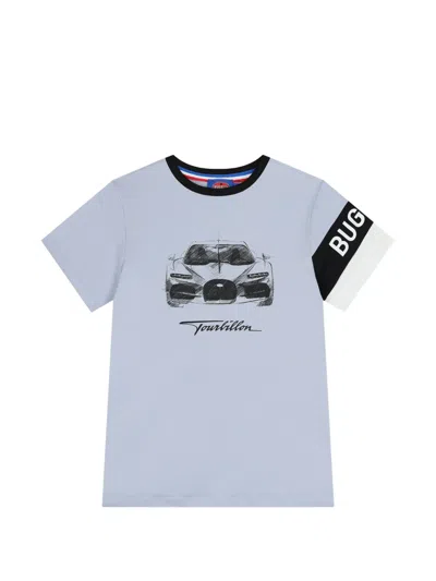 Bugatti Kids' Car-print T-shirt In Blue