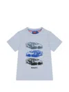 Bugatti T-shirt Mit Auto-print In Blue
