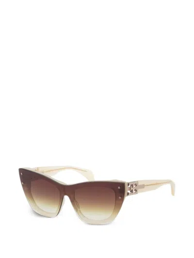 BUGATTI CAT-EYE LOGO-PLAQUE SUNGLASSES
