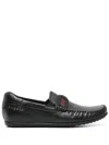 Bugatti Chilla Leather Loafers In 黑色