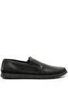 Bugatti Crooner Perforated Leather Loafers In Black