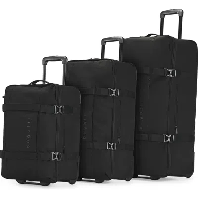 Bugatti Denver 3-piece Travel Duffle On Wheels In Black