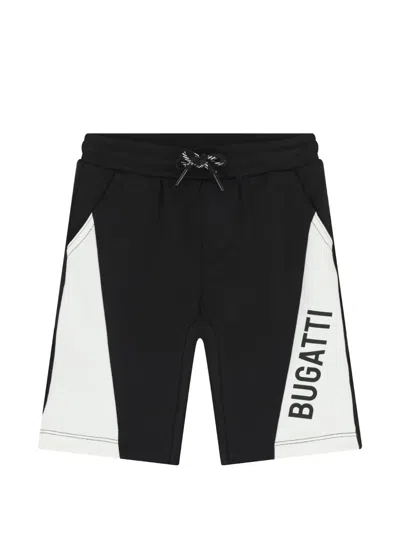 Bugatti Kids' Drawstring Logo Shorts In Black