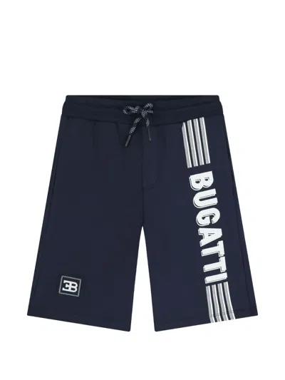 Bugatti Kids' Drawstring-waist Logo Shorts In Blue