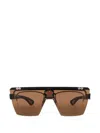 FLIP-UP GEOMETRIC-FRAME SUNGLASSES