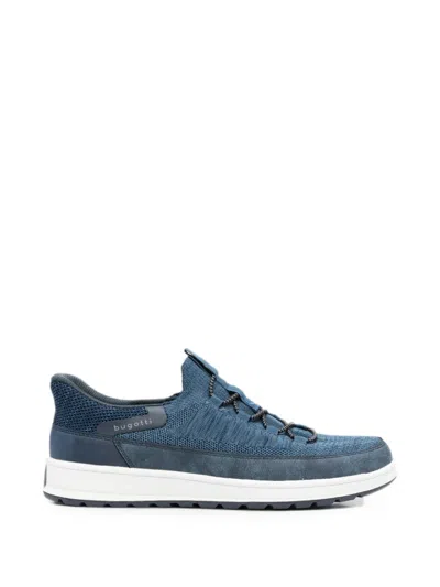 Bugatti Knit Panelled Sneakers In Blue