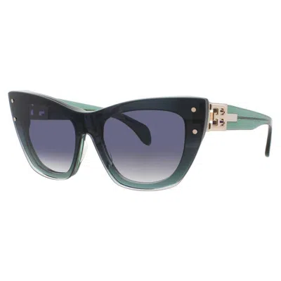 Bugatti Ladies Multi-color Rectangular Sunglasses 48lbgn In ["grey"]