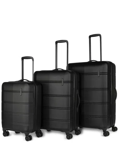 Bugatti Lax Expandable 3pc Luggage Set In Black
