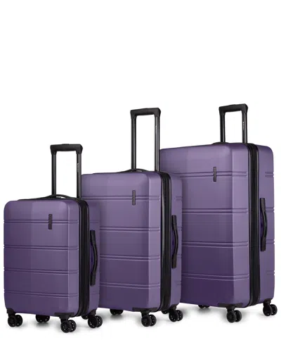 Bugatti Lax Expandable 3pc Luggage Set In Purple