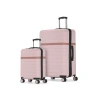 Bugatti Lisbon 2 Piece Hardside Luggage Set With Expansion In Pink