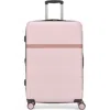 Bugatti Lisbon Hardside Check-in Large Luggage With Expansion In Pink