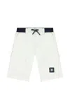 Bugatti Logo Patch Cargo Shorts In White