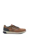 Bugatti Logo-debossed Side-zip Sneakers In Brown