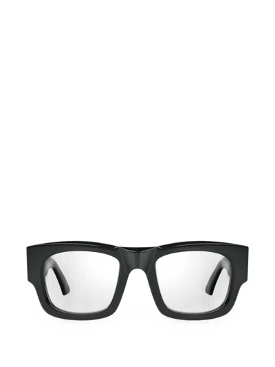 Bugatti Logo-plaque Square-frame Glasses In Green