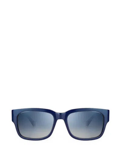 Bugatti Logo-plaque Square-frame Sunglasses In Blue