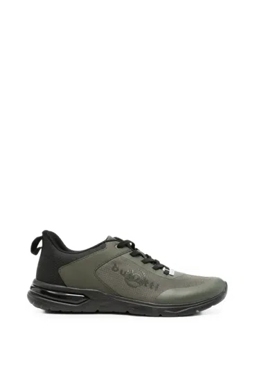 Bugatti Logo-print Panelled Sneakers In Green