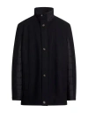 Bugatti Man Coat Midnight Blue Size 50 Wool, Polyester In Black