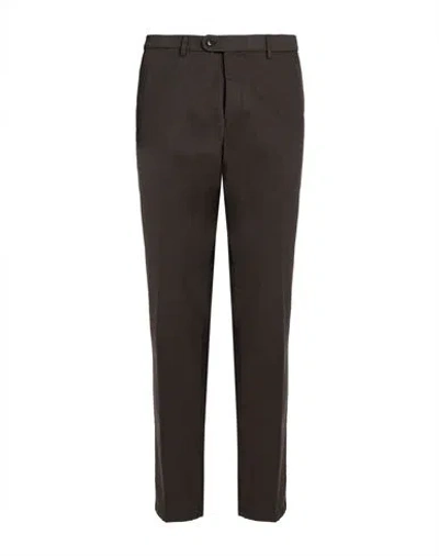 Bugatti Man Pants Charcoal Size 38 Cotton, Elastane In Brown