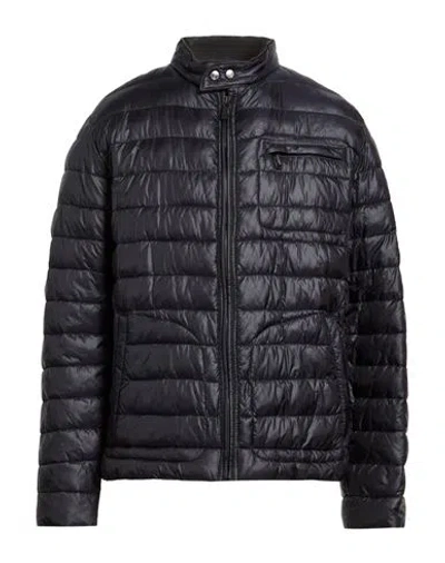 Bugatti Man Puffer Midnight Blue Size 40 Polyamide In Black