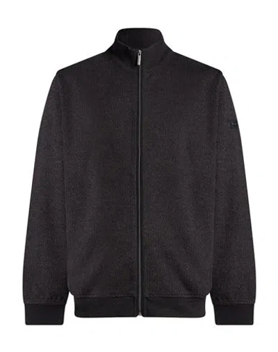 Bugatti Man Sweatshirt Charcoal Size Xl Cotton, Polyester In Grey