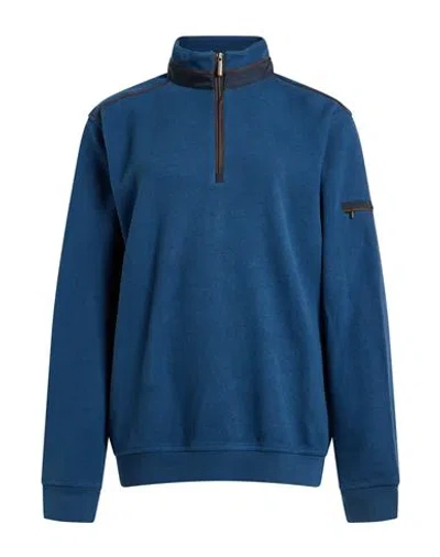 Bugatti Man Sweatshirt Navy Size 4xl Cotton, Polyester In Blue