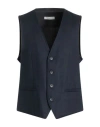 Bugatti Man Tailored Vest Midnight Blue Size 40 Viscose, Polyester, Cotton, Elastane In Blue