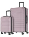 Bugatti Mecca Expandable 2pc Luggage Set In Purple