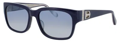Bugatti Men's 29 Acetate Sunglasses, 56-18-147, Gradient Lenses In Dk.blue - Dark Blue / Gradient Blue
